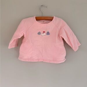 Gymboree Pink Sweatshirt with Embroidered Mittens